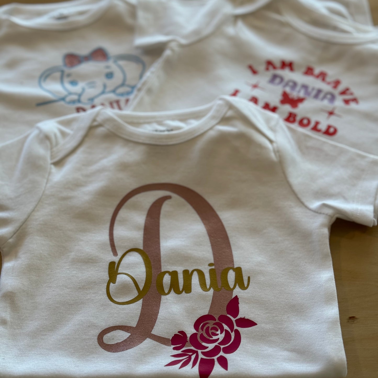 custom onesies and birthday outfit